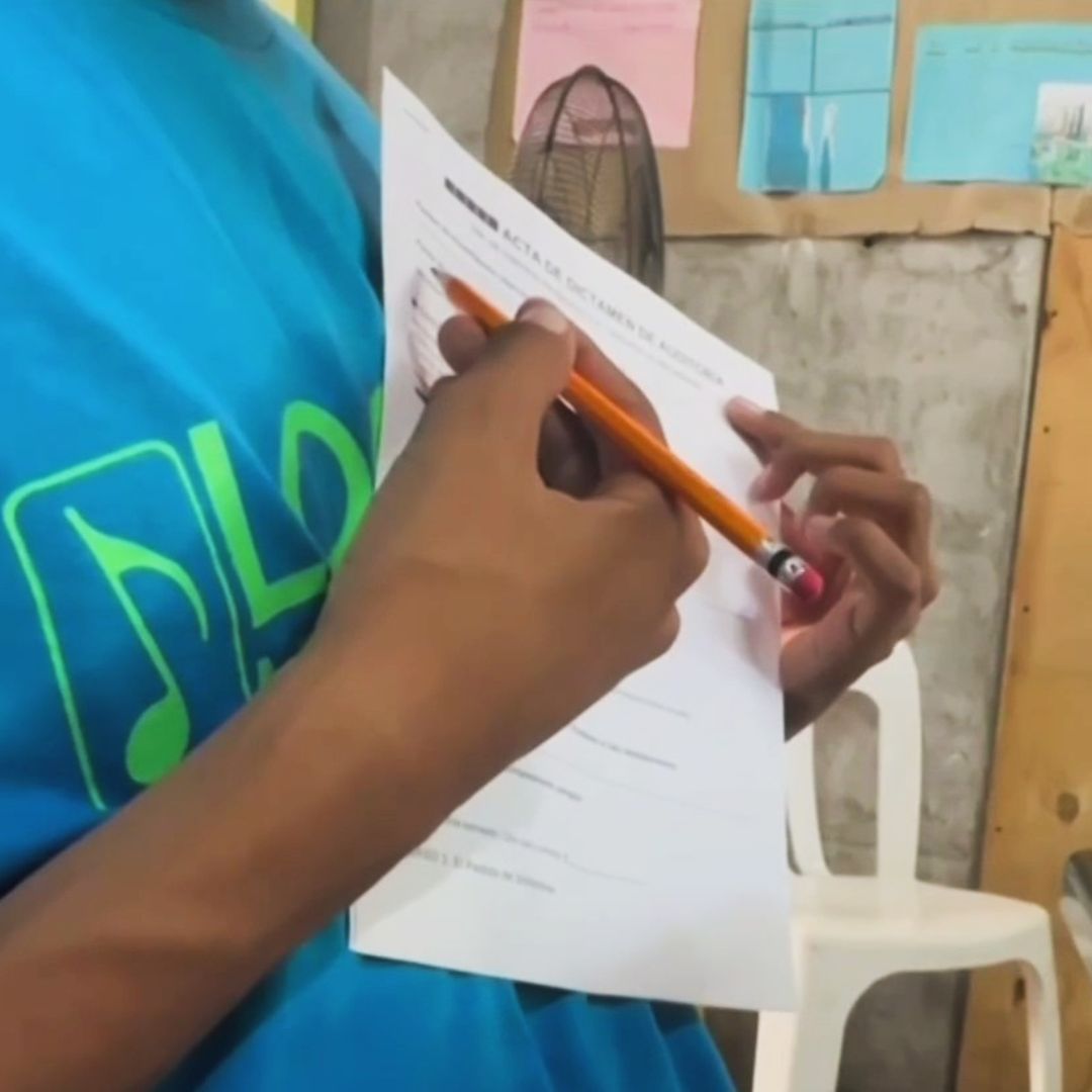 Menor migrante en escuela de Chiapas.